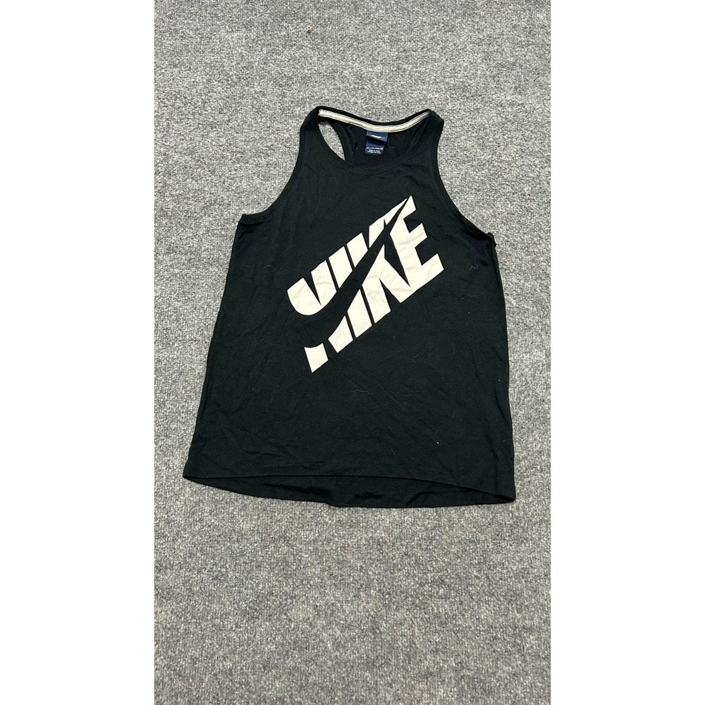 Nike Tank Top Womens Size XS Black Graphic Logo Sleeveless Racerback Athletic